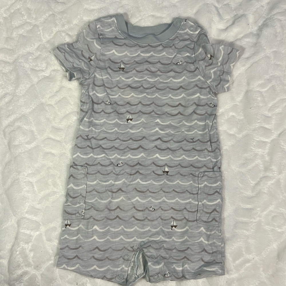 Little Co nautical print one piece